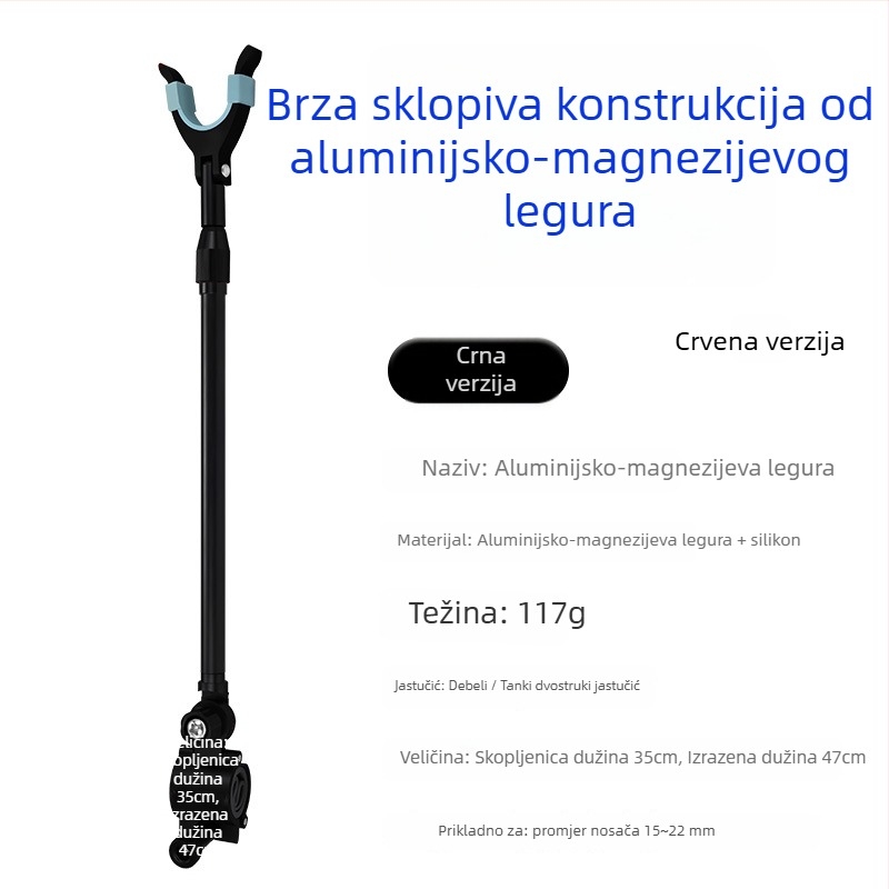 Držač za ribarske štapove – univerzalni, aluminijska zlitina, stražnja montaža