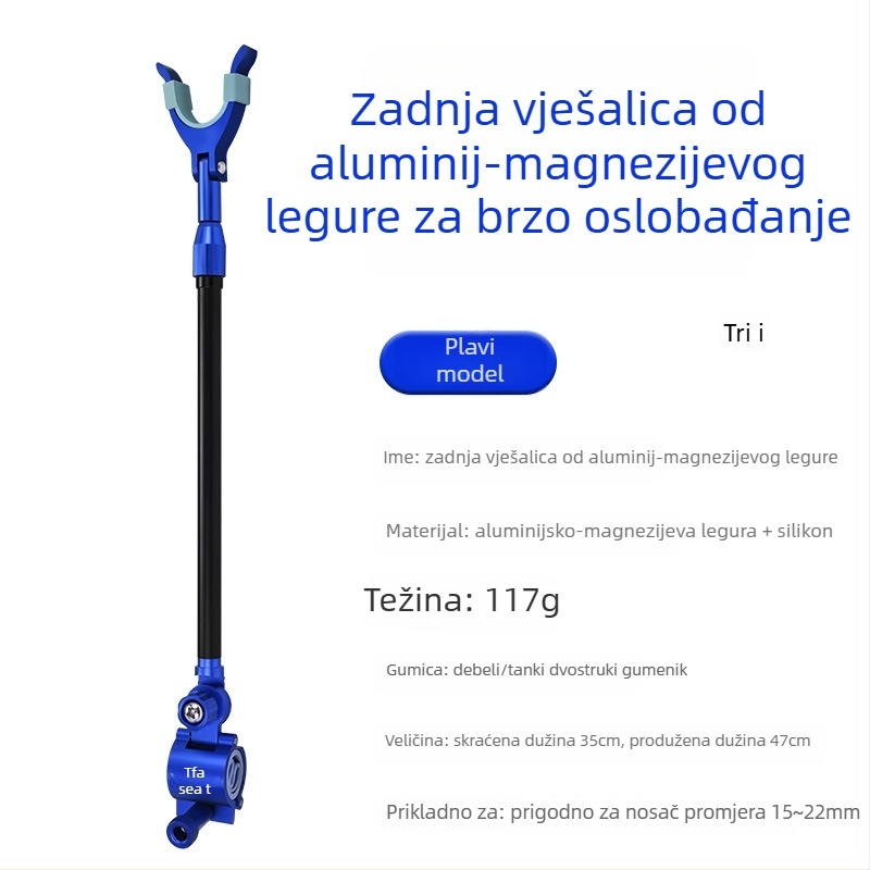 Držač za ribarske štapove – univerzalni, aluminijska zlitina, stražnja montaža