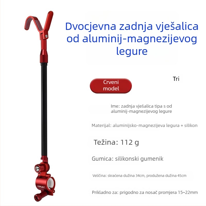 Držač za ribarske štapove – univerzalni, aluminijska zlitina, stražnja montaža