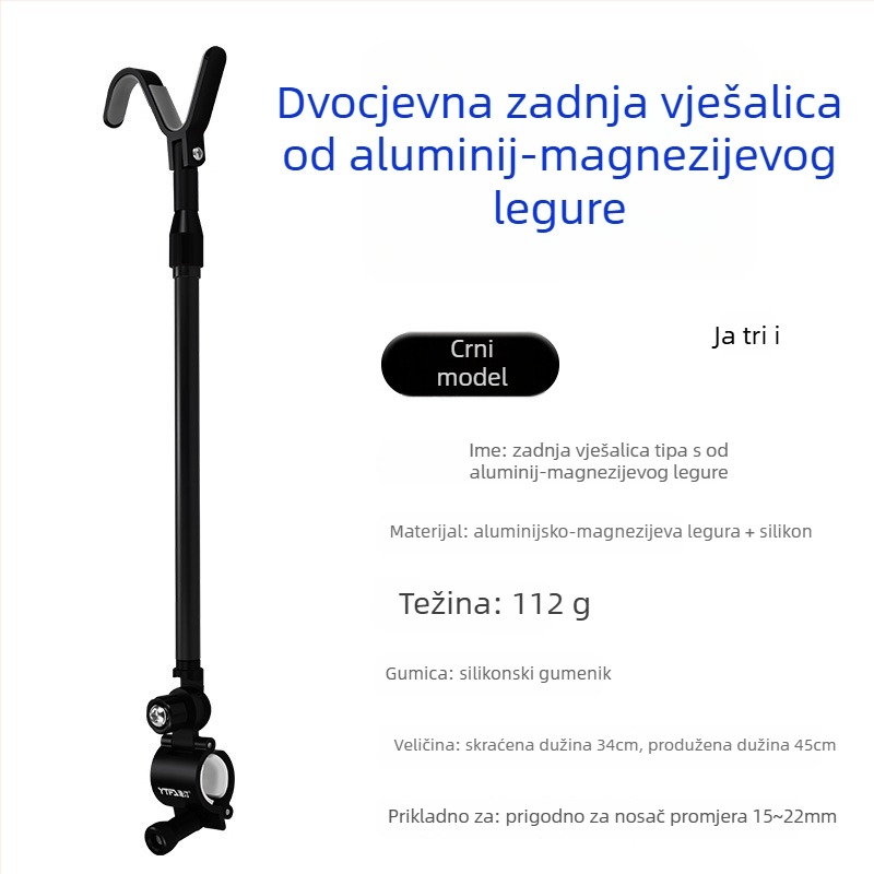 Držač za ribarske štapove – univerzalni, aluminijska zlitina, stražnja montaža