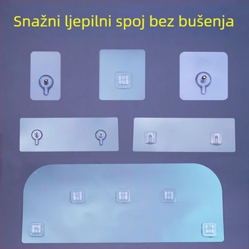 Ljepljiva kopča za dvostruku posudu – akril, ljepilna kopča, marka: Double Urn, montaža na glatku stijenu, moderan stil