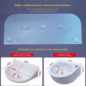 Ljepljiva kopča za dvostruku posudu – akril, ljepilna kopča, marka: Double Urn, montaža na glatku stijenu, moderan stil