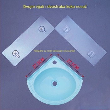 Ljepljiva kopča za dvostruku posudu – akril, ljepilna kopča, marka: Double Urn, montaža na glatku stijenu, moderan stil