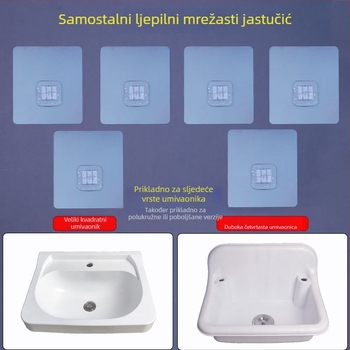 Ljepljiva kopča za dvostruku posudu – akril, ljepilna kopča, marka: Double Urn, montaža na glatku stijenu, moderan stil