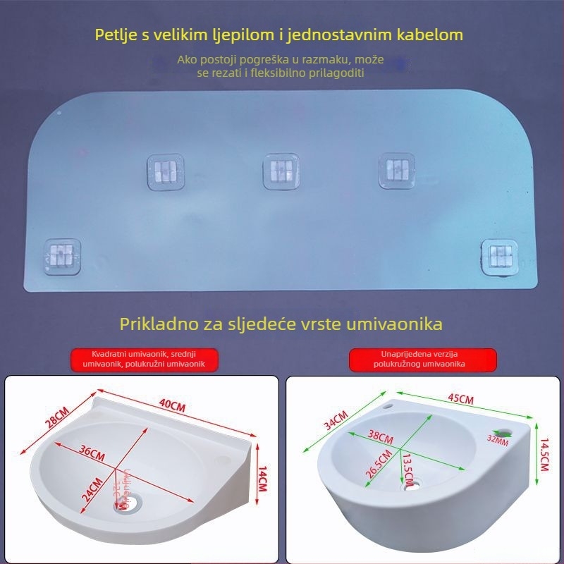 Ljepljiva kopča za dvostruku posudu – akril, ljepilna kopča, marka: Double Urn, montaža na glatku stijenu, moderan stil