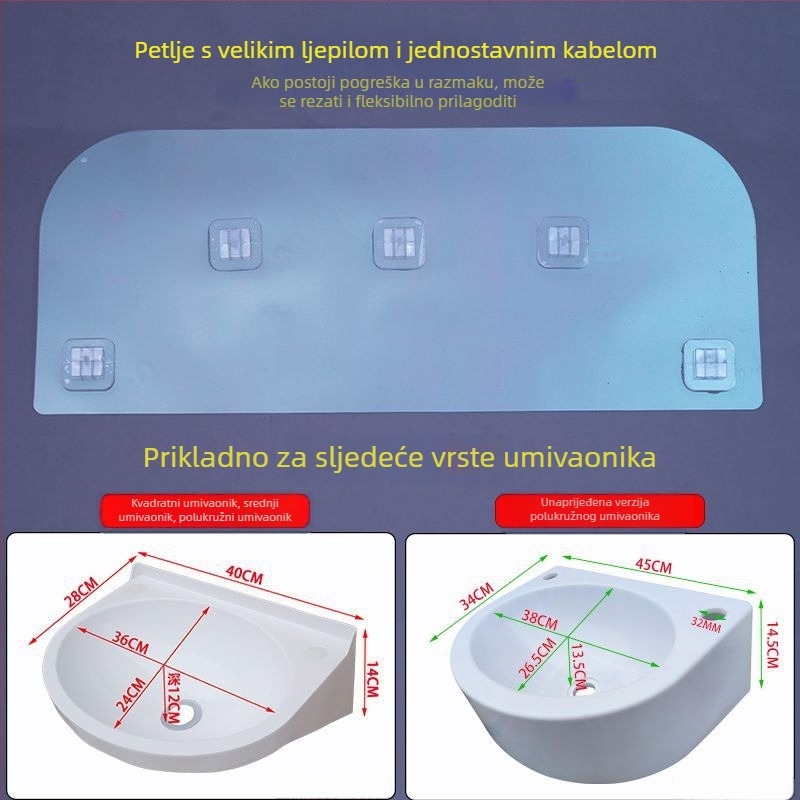 Ljepljiva kopča za dvostruku posudu – akril, ljepilna kopča, marka: Double Urn, montaža na glatku stijenu, moderan stil