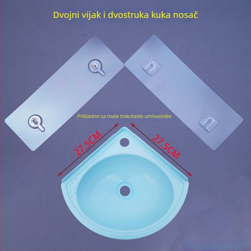 Ljepljiva kopča za dvostruku posudu – akril, ljepilna kopča, marka: Double Urn, montaža na glatku stijenu, moderan stil