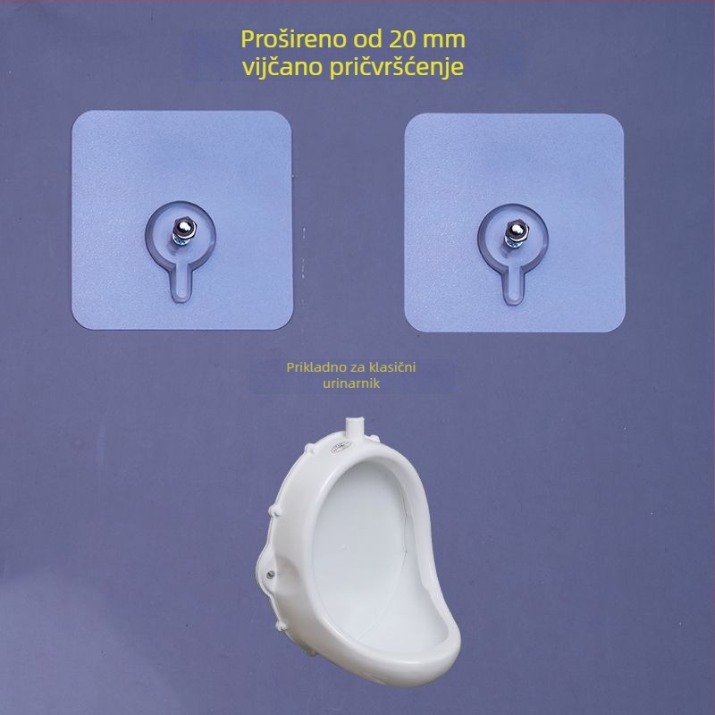 Ljepljiva kopča za dvostruku posudu – akril, ljepilna kopča, marka: Double Urn, montaža na glatku stijenu, moderan stil