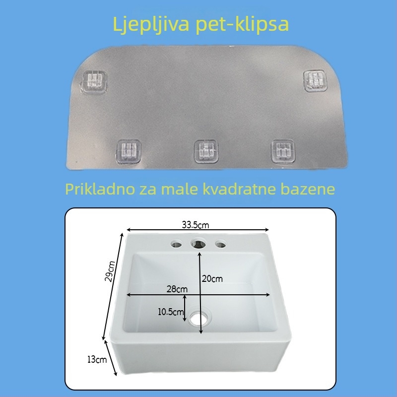 Ljepljiva kopča za dvostruku posudu – akril, ljepilna kopča, marka: Double Urn, montaža na glatku stijenu, moderan stil