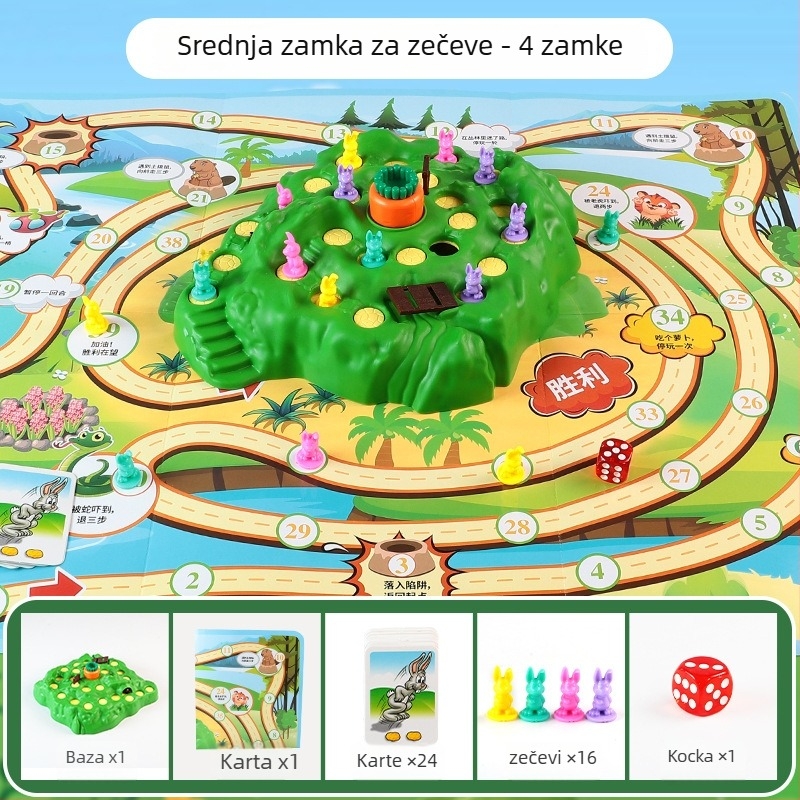 Bailichi Logička slagalica — društvena igra za dva igrača, tema zec, plastika, kognitivni razvoj (uzrast 4–35)