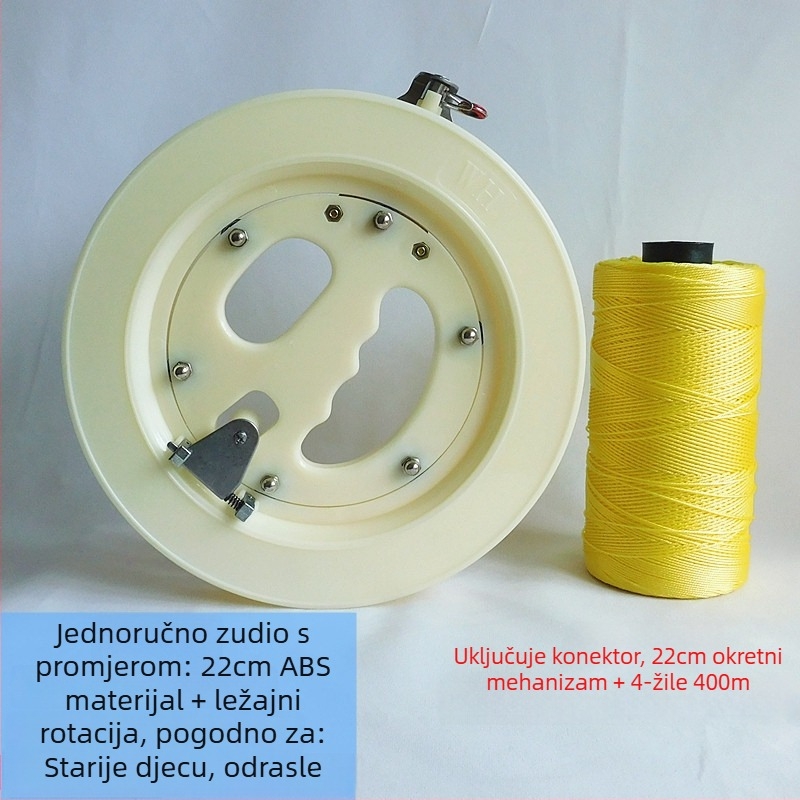 Ručni morski ribolovni kolut od ABS-a, s linom, otporan na padove, pogodan za odrasle i djecu