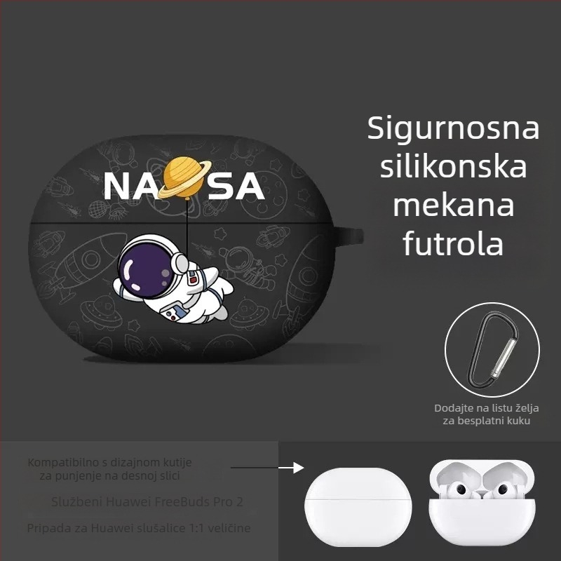 Zaštitna TPU futrola za Huawei FreeBuds 5i/6i i FreeBuds Pro 4 – mat završni sloj, ručna izrada, stil crtani, prilagodljivo