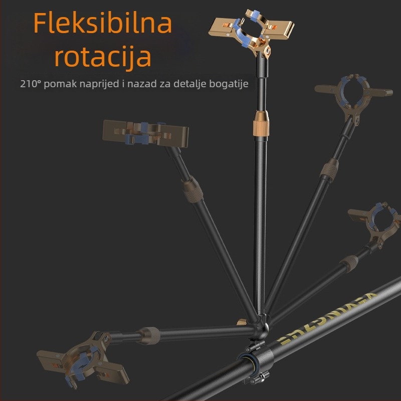 Camper univerzalna drška štapa za ribolov — automatsko zaključavanje, brzo oslobađanje, protuklizno, aluminijska legura