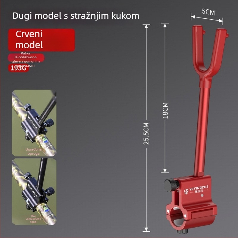 Camper univerzalna drška štapa za ribolov — automatsko zaključavanje, brzo oslobađanje, protuklizno, aluminijska legura