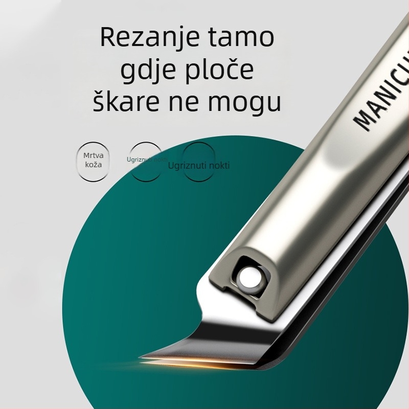 Set kliješta za nokte, nehrđajući čelik, šikme čeljusti, kućna upotreba, prenosno