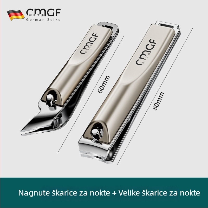 Set kliješta za nokte, nehrđajući čelik, šikme čeljusti, kućna upotreba, prenosno