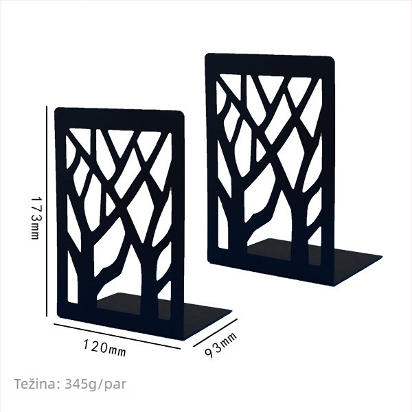 Metalni držač za knjige i stolni set, model xj-3652, marka Hundred Chop; težina para 708 g; unutarnja kutija 260x150x150 mm