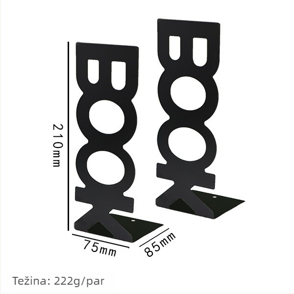 Metalni držač za knjige i stolni set, model xj-3652, marka Hundred Chop; težina para 708 g; unutarnja kutija 260x150x150 mm