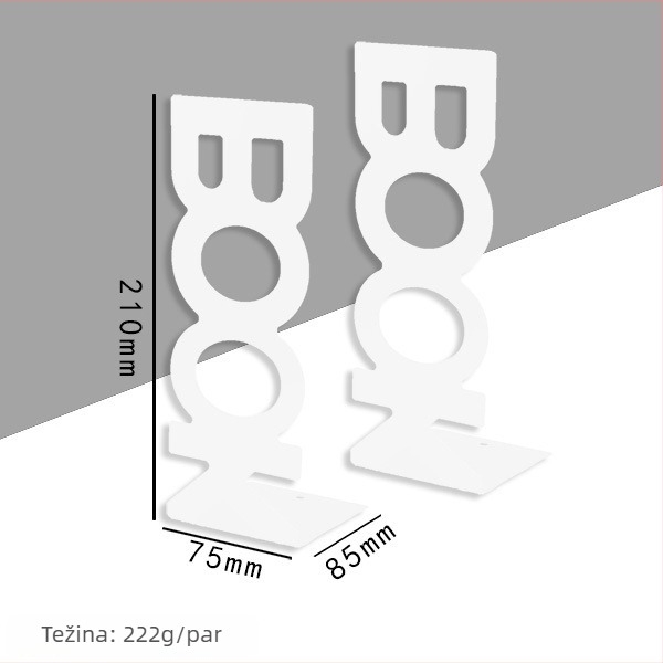 Metalni držač za knjige i stolni set, model xj-3652, marka Hundred Chop; težina para 708 g; unutarnja kutija 260x150x150 mm