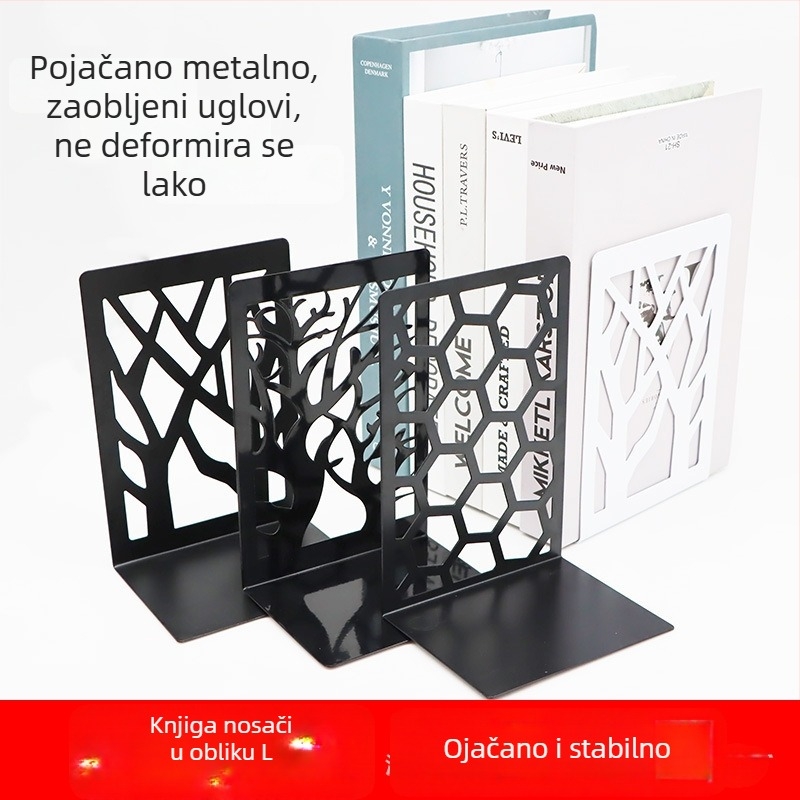 Metalni držač za knjige i stolni set, model xj-3652, marka Hundred Chop; težina para 708 g; unutarnja kutija 260x150x150 mm