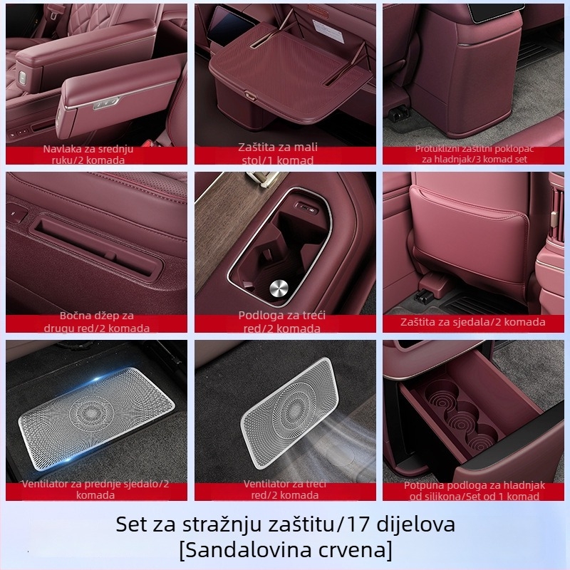 Silikonski set za središnju konzolu s protukliznim podloškama za čaše, za 26 modela treće generacije NIO ES8, unutrašnji dodaci automobila