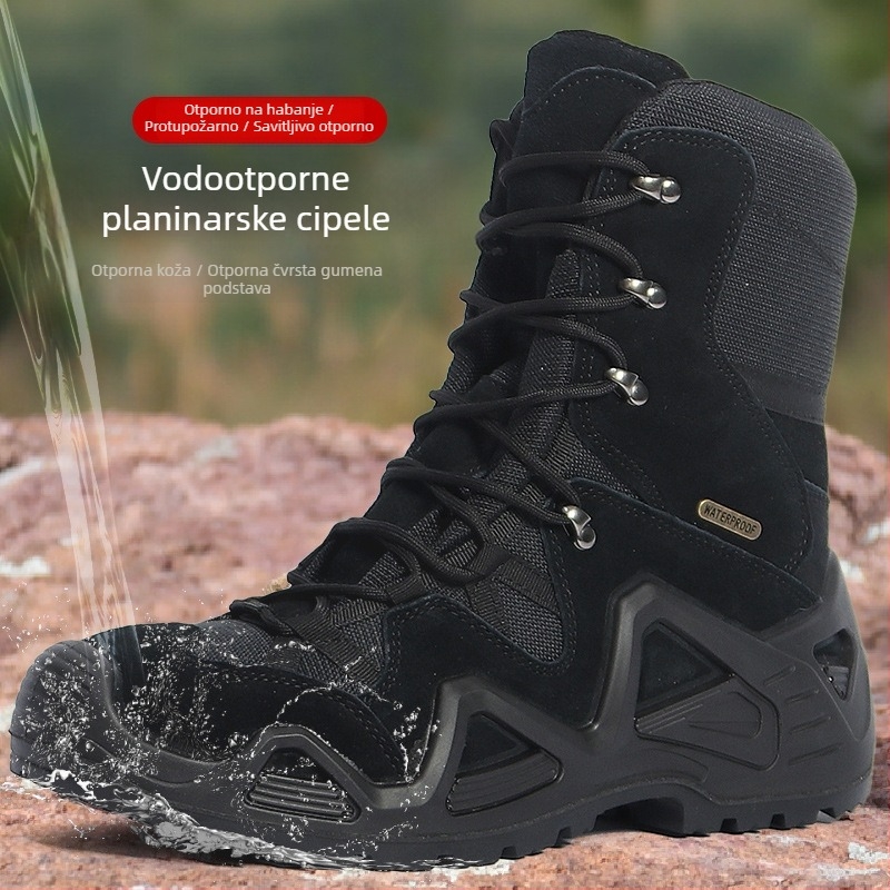 Unisex vodootporne visoke planinarske čizme — EVA potplat, gornji dio od Super Fiber, podstava od mrežaste tkanine, ulošak od umjetne kože