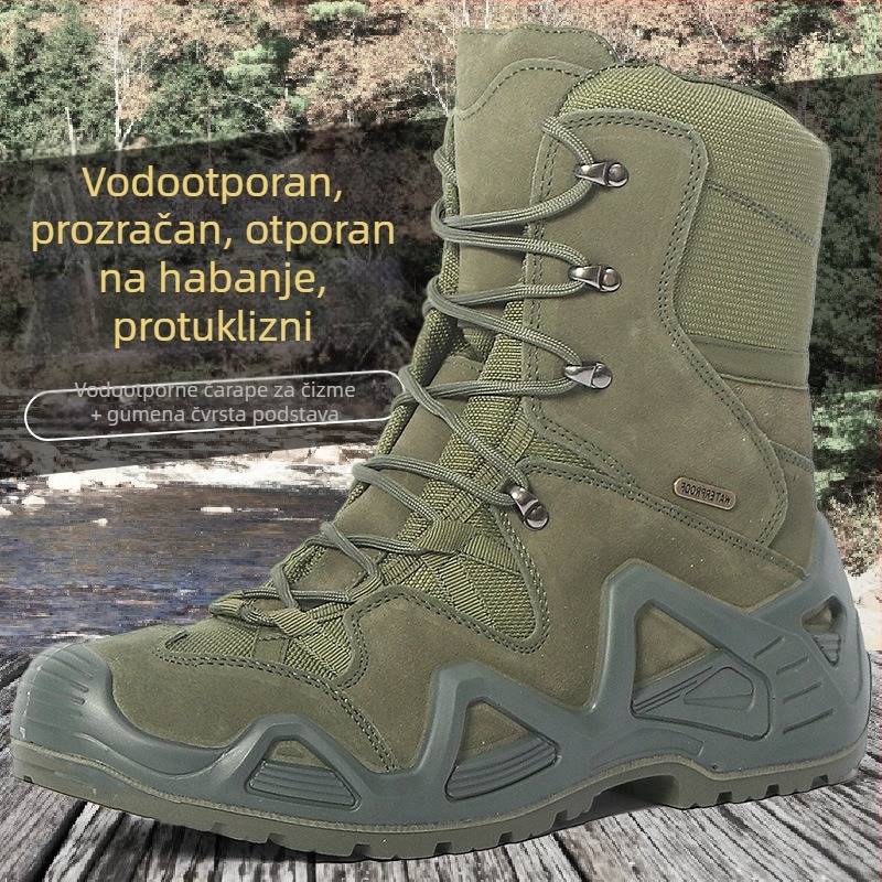 Unisex vodootporne visoke planinarske čizme — EVA potplat, gornji dio od Super Fiber, podstava od mrežaste tkanine, ulošak od umjetne kože