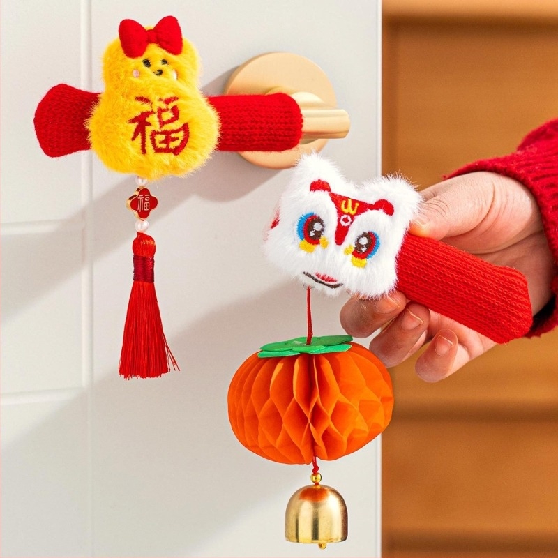 Pendant za kvaku ulaznih vrata — pliš materijal, karikatura uzorak, Weice marka, za kineski Dan zaljubljenih