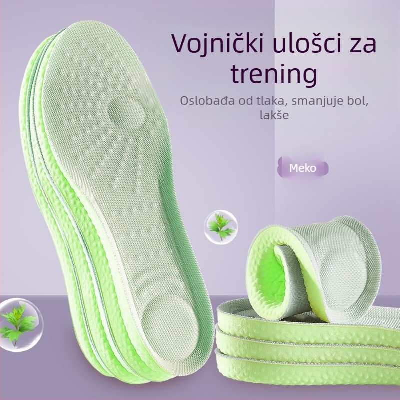 Uložak od memorijske pjene s sporim vraćanjem, prozračan, upija vlagu, antibakterijski, lagan i udoban, povećava visinu, debeli dizajn.