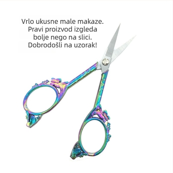 Škare od nehrđajućeg čelika 420 za šivanje i njegu: za broderiju, križne šavove, oblikovanje obrva i rezanje čajnih vrećica