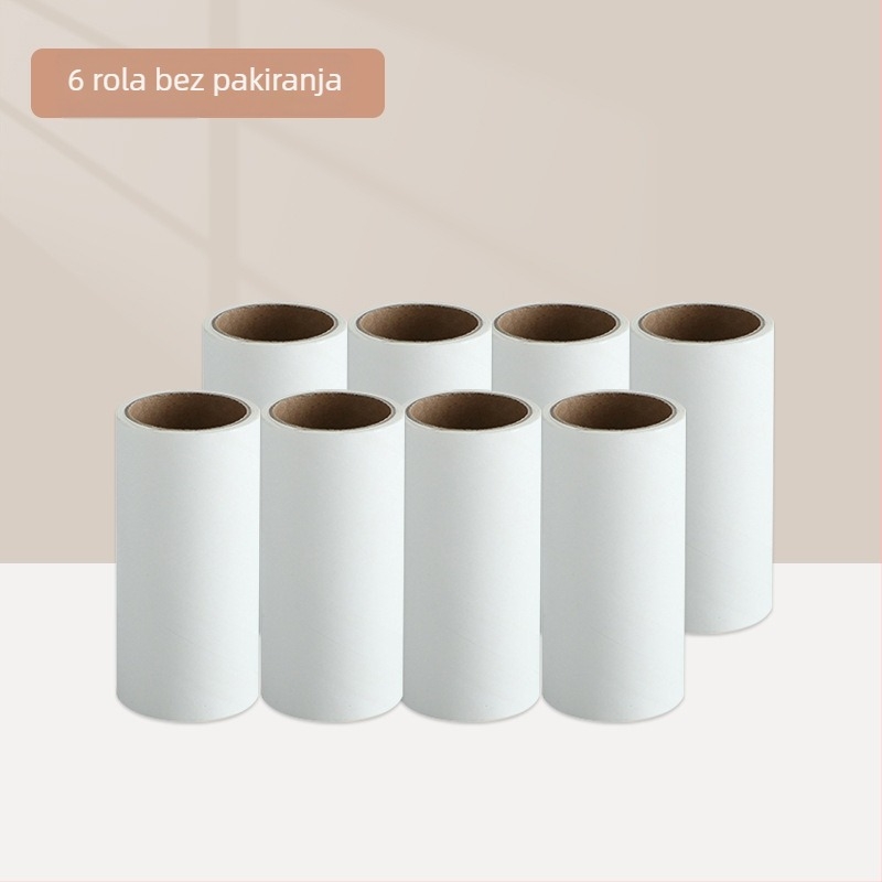 Plastični ljepljivi valjak za uklanjanje dlaka s odvojivim papirnatim rolama, moderni minimalistički dizajn, izlazi 2023.