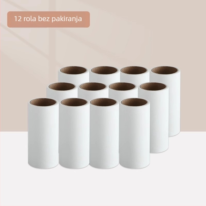 Plastični ljepljivi valjak za uklanjanje dlaka s odvojivim papirnatim rolama, moderni minimalistički dizajn, izlazi 2023.