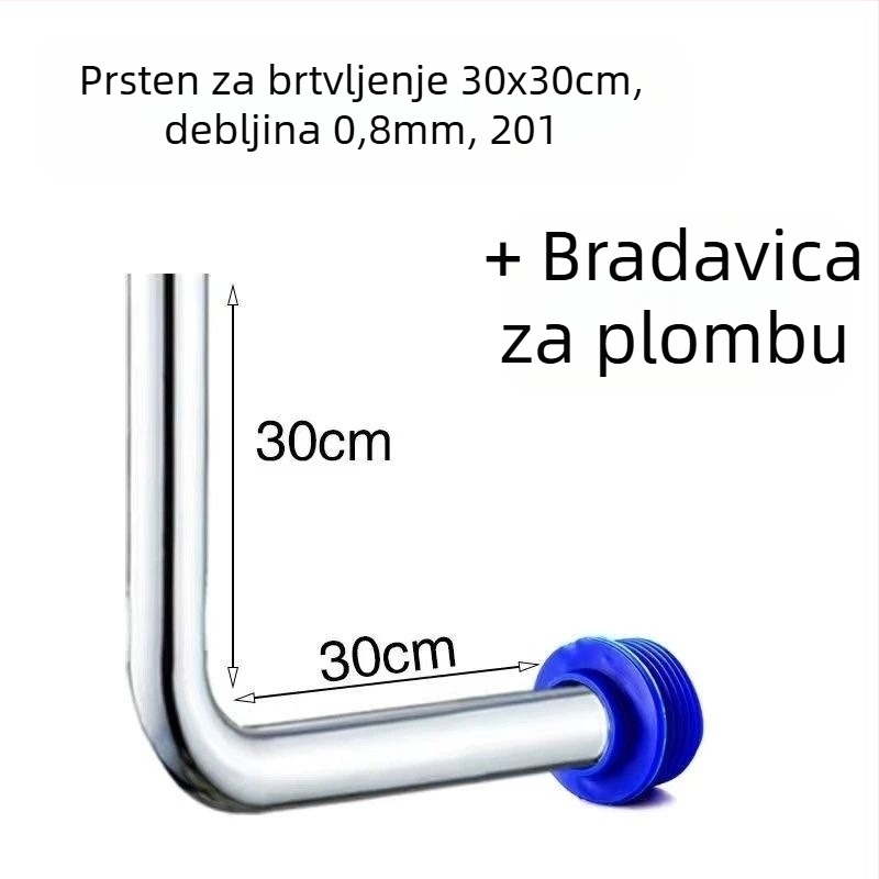 Gumeni brtvilo za kloaku u čučnju – dodatak za splaknu ventil, kompatibilan sa kutnim cijevima, za ugradnju
