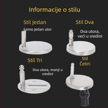 Vijak za pričvršćivanje poklopca WC-a, nehrđajući čelik, elektrovarenje, ručna ugradnja, moderan i jednostavan dizajn