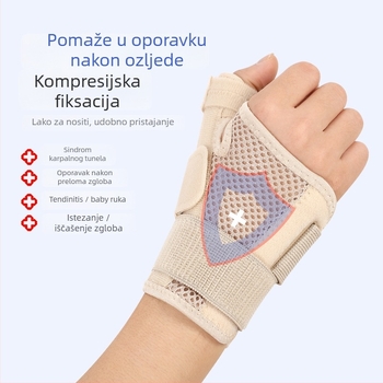 Sportska zaštita zapešća i prstiju s prozračnim poliestrom, stabilizacija zapešća, zaštita prstiju, kompresijska fiksacija