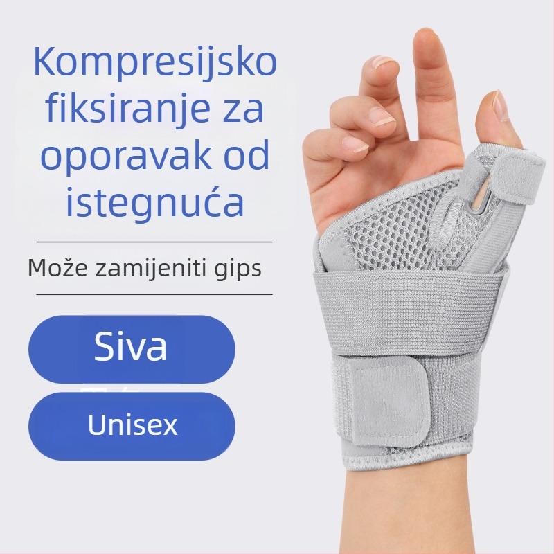 Sportska zaštita zapešća i prstiju s prozračnim poliestrom, stabilizacija zapešća, zaštita prstiju, kompresijska fiksacija