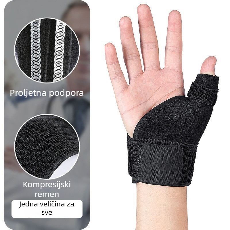 Sportska zaštita zapešća i prstiju s prozračnim poliestrom, stabilizacija zapešća, zaštita prstiju, kompresijska fiksacija