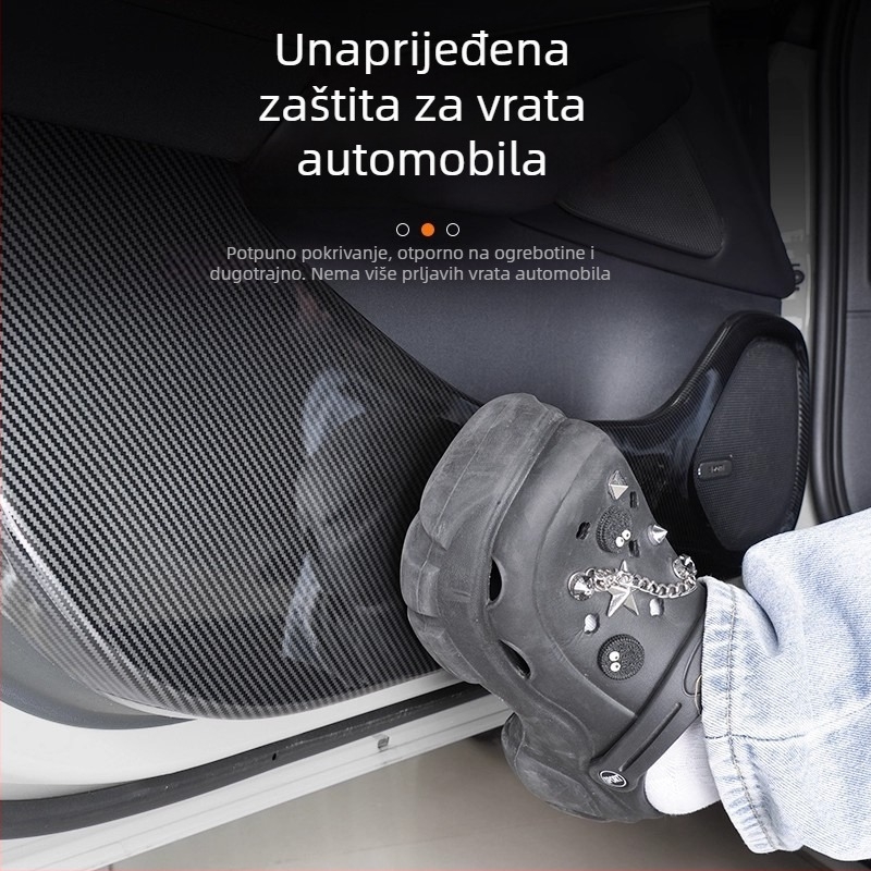 Fuhe ABS dekorativna naljepnica za bočni panel automobila, uzorak karbonskih vlakana, samoljepljiva unutarnja zaštita, kompatibilno s Xiaomi SU7/YU7