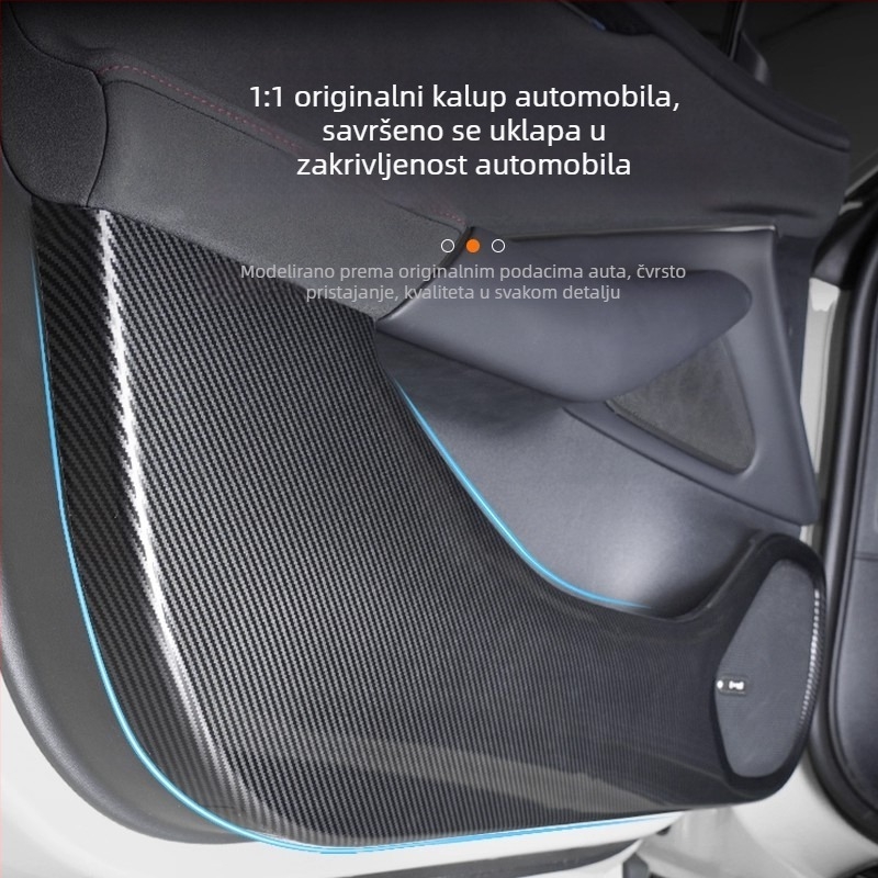 Fuhe ABS dekorativna naljepnica za bočni panel automobila, uzorak karbonskih vlakana, samoljepljiva unutarnja zaštita, kompatibilno s Xiaomi SU7/YU7