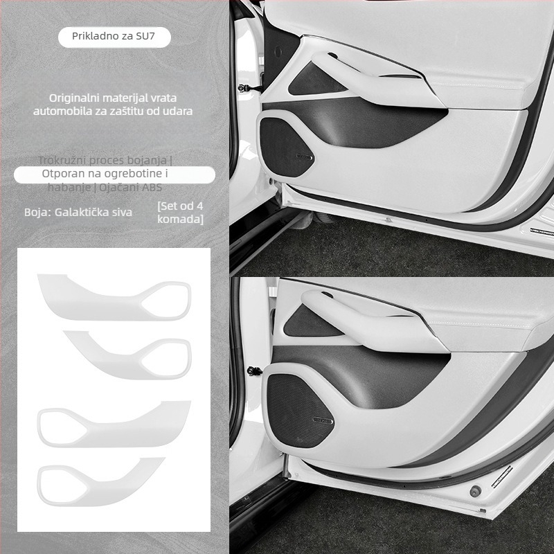 Fuhe ABS dekorativna naljepnica za bočni panel automobila, uzorak karbonskih vlakana, samoljepljiva unutarnja zaštita, kompatibilno s Xiaomi SU7/YU7