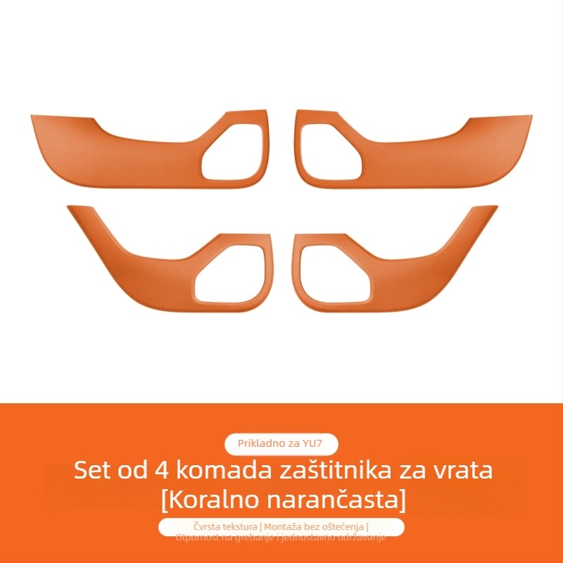Fuhe ABS dekorativna naljepnica za bočni panel automobila, uzorak karbonskih vlakana, samoljepljiva unutarnja zaštita, kompatibilno s Xiaomi SU7/YU7