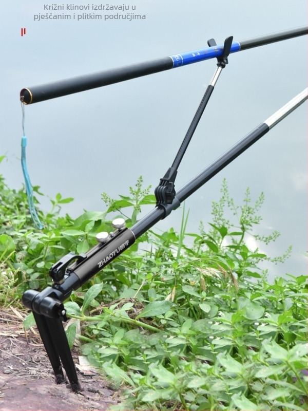 Chaoyu držač za ribolovnu štap s zemnim priključkom, višedirekcijsko okretanje, sklopiv, metalna konstrukcija, model Dd64495