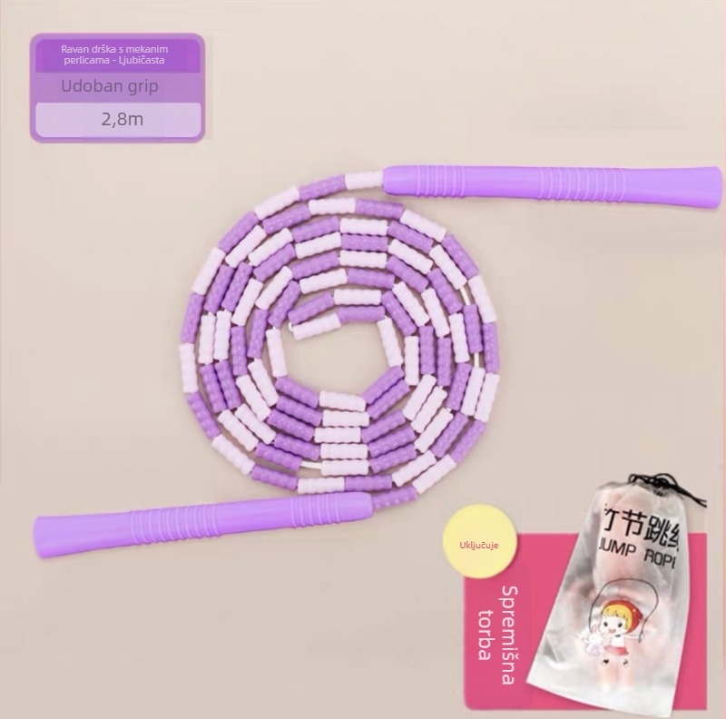 PU dječje perleće užad za skokanje s prilagodljivim uzorkom perli, uzad za skakanje s perlama, 2.8