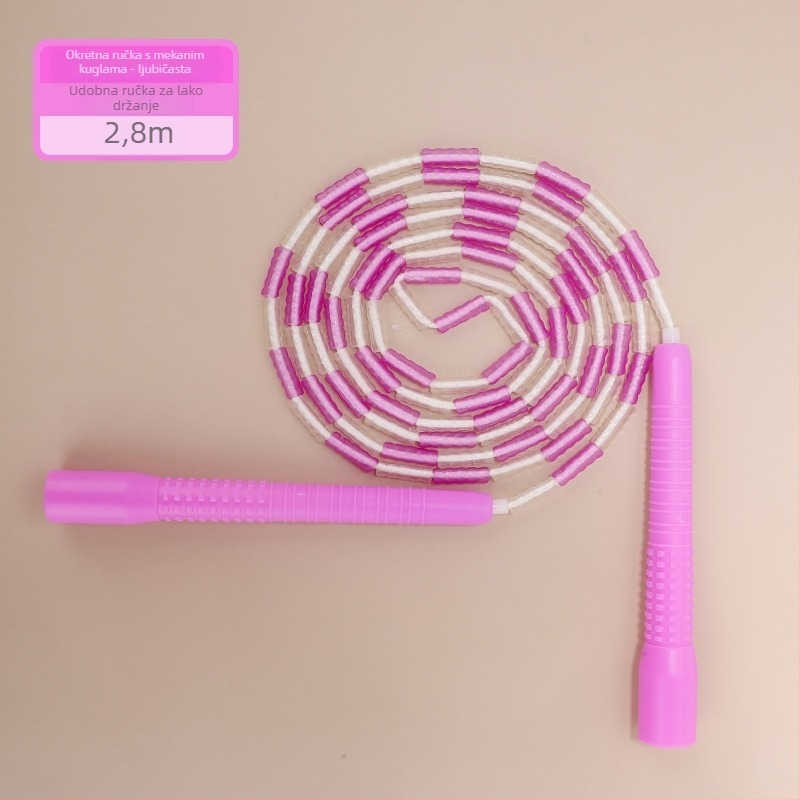 PU dječje perleće užad za skokanje s prilagodljivim uzorkom perli, uzad za skakanje s perlama, 2.8