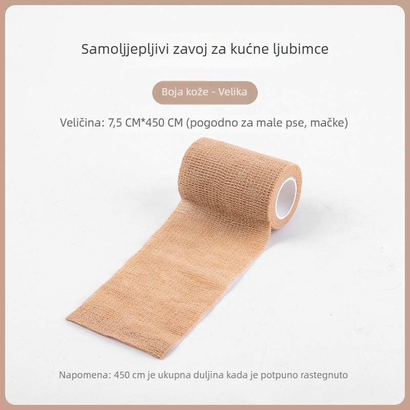 Tekstilna zaštita šape psa - samoljepljiva zaštita za šapu za vanjsku upotrebu, protivklizna i topla, univerzalna prilagodba