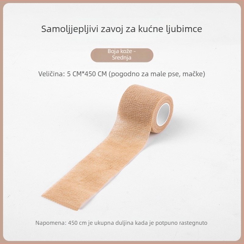 Tekstilna zaštita šape psa - samoljepljiva zaštita za šapu za vanjsku upotrebu, protivklizna i topla, univerzalna prilagodba