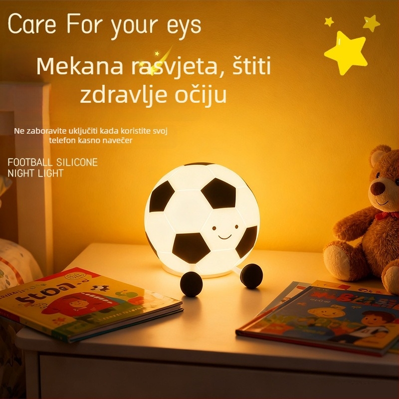 Mala noćna lampica za stol, životinjskog oblika karikatura dizajn, silikonski abažur, ugrađena baterija, neprekidno prilagodljivo svjetlo, tajmer