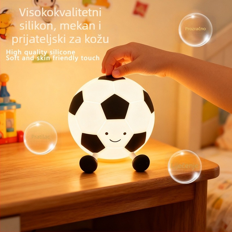 Mala noćna lampica za stol, životinjskog oblika karikatura dizajn, silikonski abažur, ugrađena baterija, neprekidno prilagodljivo svjetlo, tajmer