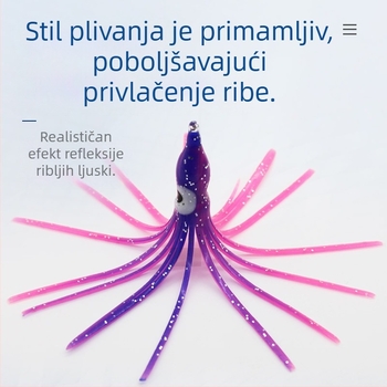 WT mekani mamac za morski ribolov – silikon, noćno svjetlo, model 103, 100 kom./pakiranje