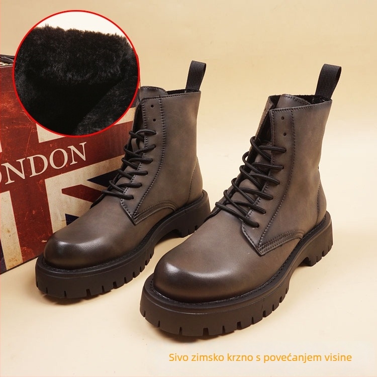 Martin čizme srednje visine, prozračni mrežasti gornji dio, gumena potplat, 3–5 cm klinasta peta